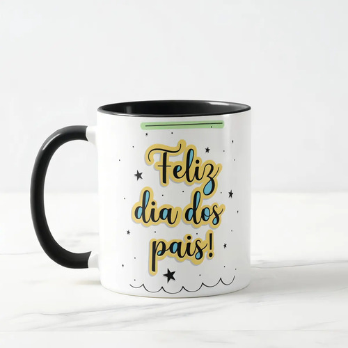 Caneca Feliz Dia dos Pais Presente Pai Escola Empresas
