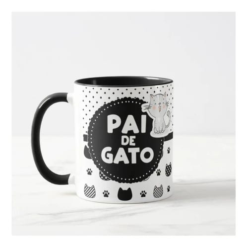 Caneca Personalizada Presente Namorado Pai de Gato - Família (Pai)