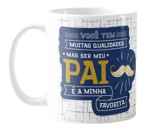 Caneca Pai Presente Criativo Dia dos Pais Engraçados - Família (Pai)