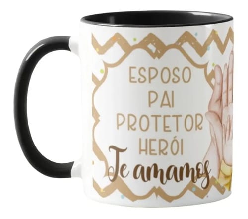 Caneca Esposo Pai Presente Familia Aniversário Dia dos Pais - Família (Pai)
