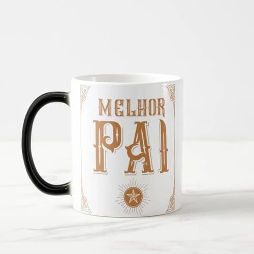 Caneca Mágica Presente para Melhor Pai Dia dos Pais
