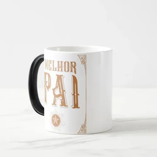 Caneca Mágica Presente para Melhor Pai Dia dos Pais