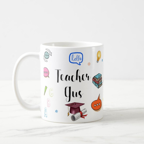 Caneca Personalizada Presente Profissão Professor de Inglês