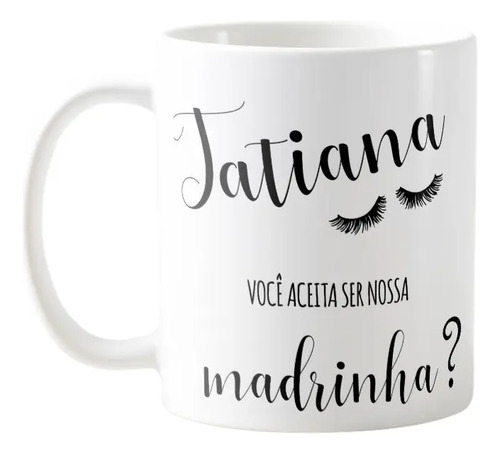 Caneca Lembrança Feminina Convite Madrinha de Casamento - Casamento (Madrinhas)
