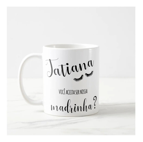 Caneca Lembrança Feminina Convite Madrinha de Casamento