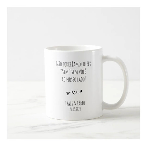 Caneca Lembrança Feminina Convite Madrinha de Casamento