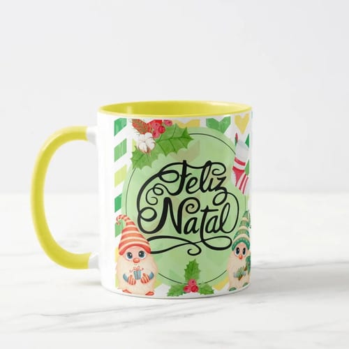 Caneca Personalizada Presente de Natal com Frase Feliz Natal