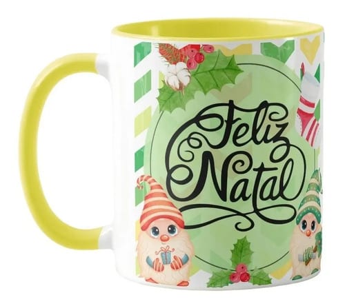 Caneca Personalizada Presente de Natal com Frase Feliz Natal - Outros (Natal com Frase Feliz Natal)