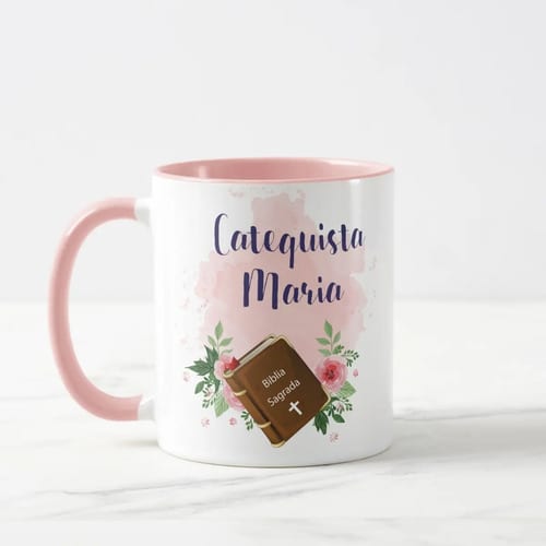 Caneca Personalizada e Delicada para Catequesistas Católica - Religioso (Catequista)