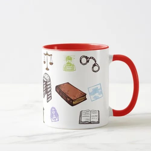 Caneca Personalizada com Profissão de Direito Pronta Entrega