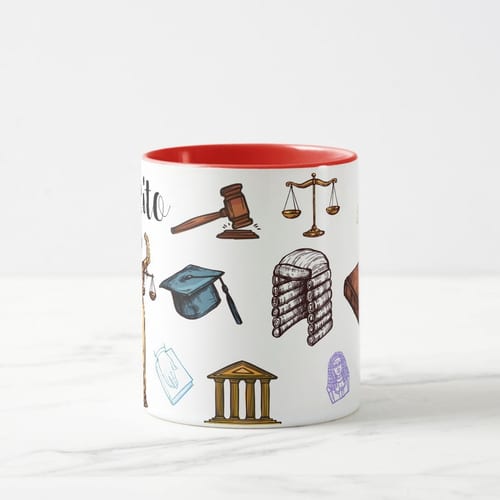 Caneca Personalizada com Profissão de Direito Pronta Entrega