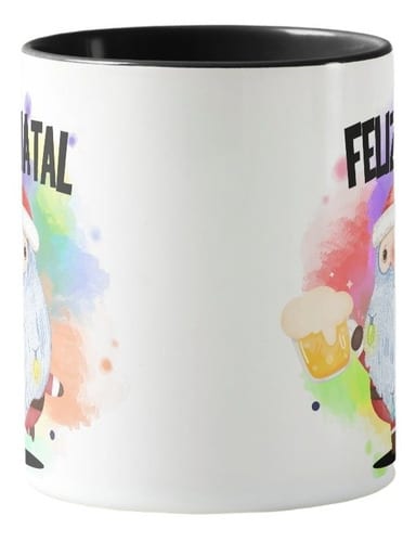 Caneca Feliz Natal Presente Amigo Papai Noel Divertido