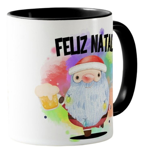 Caneca Feliz Natal Presente Amigo Papai Noel Divertido
