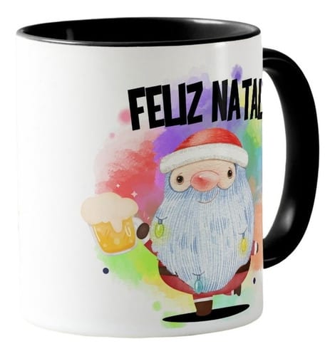 Caneca Feliz Natal Presente Amigo Papai Noel Divertido