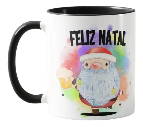 Caneca Feliz Natal Presente Amigo Papai Noel Divertido - Outros (Amigo(a))