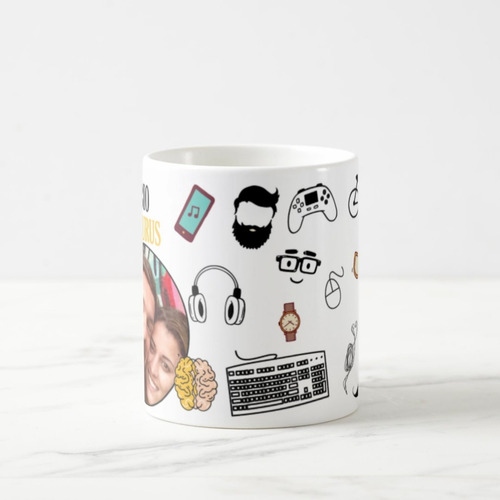 Caneca Masculina Presente Personalizado com Nome e Foto