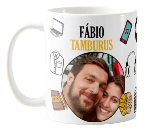 Caneca Masculina Presente Personalizado com Nome e Foto - Família (caneca para homen com foto e nome)