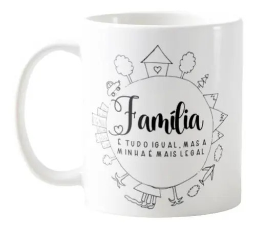 Caneca Presente Personalizado para Presentear a Família Toda - Família (Família )