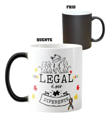 Caneca Mágica Autismo Presente Criativo para Atípico