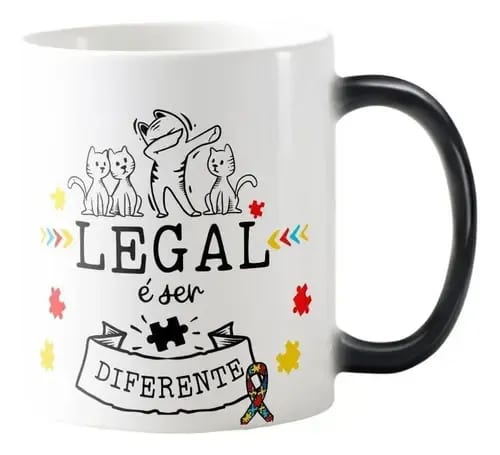Caneca Mágica Autismo Presente Criativo para Atípico