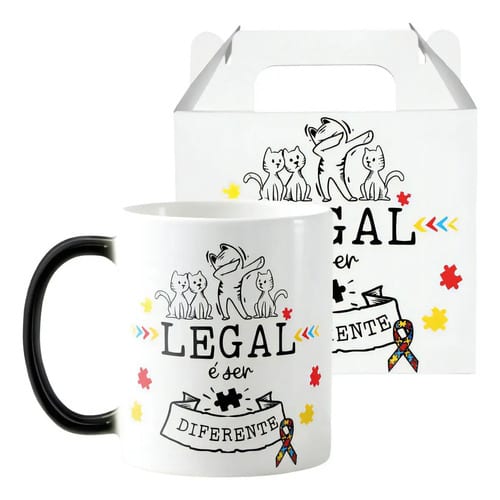 Caneca Mágica Autismo Presente Criativo para Atípico - Outros (autismo atipico)
