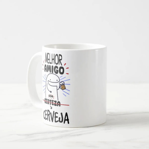 Caneca Personalizada Divertida Melhor Amigo com Cerveja