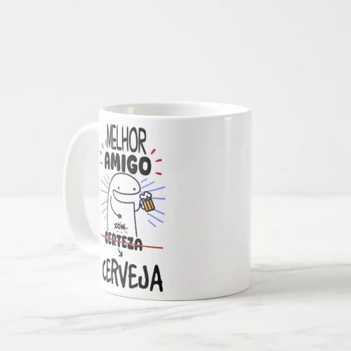 Caneca Personalizada Divertida Melhor Amigo com Cerveja