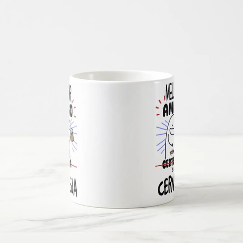 Caneca Personalizada Divertida Melhor Amigo com Cerveja