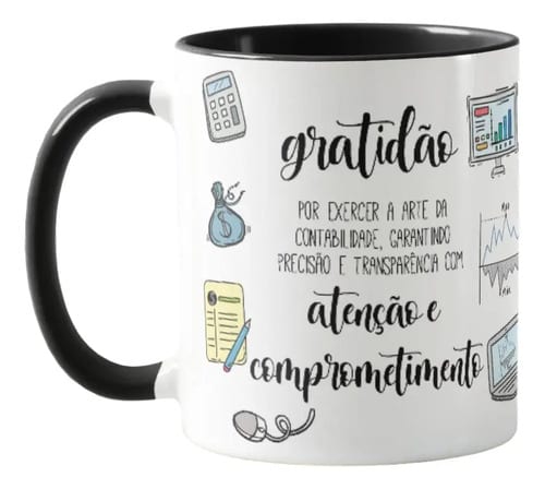 Caneca Profissão Homenagem Empresa Funcionário Contabilidade - Profissões (Contador(a))