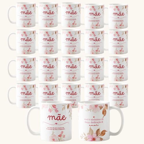 Caneca Personalizada Mãe Presente Dia das Mães Funcionárias - Família (Mãe)