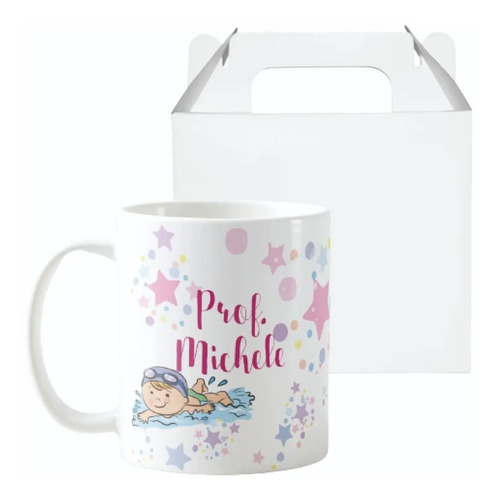 Caneca Personalizada de Presente Professoras de Natação - Dia dos Professores (Professor(a))