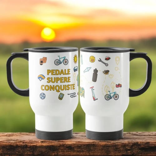 Copo Térmico Premium Ciclismo Presente Criativo Ciclista