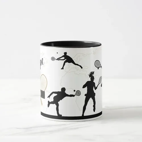 Caneca Tênis Personalizada Presente Criativo Homem Tenista