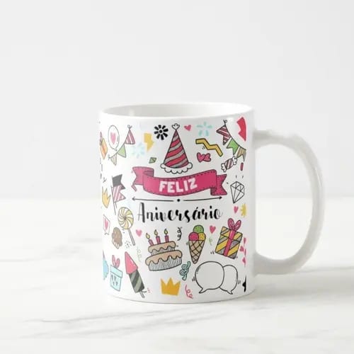 Caneca Presente Personalizado de Aniversário Amiga