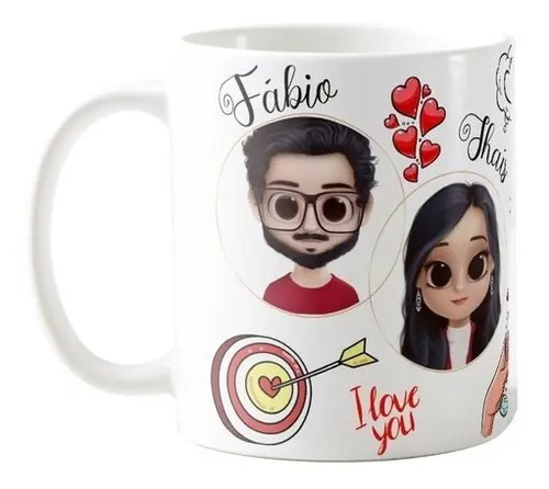 Caneca Presente Criativo Romântico Casal Personalizado - Outros (Casal)
