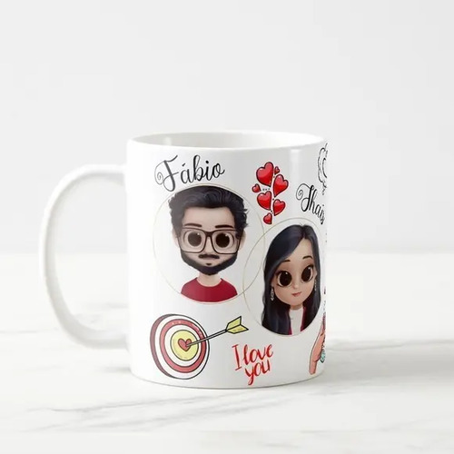 Caneca Presente Criativo Romântico Casal Personalizado