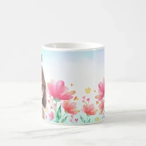 Caneca Personalizada Feminina Presente Criativo Mulher Flor