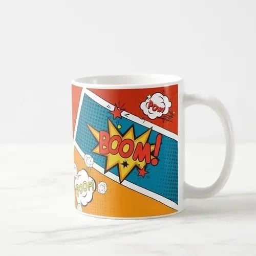 Caneca Personalizada Pop Arte com Nome e Avatar