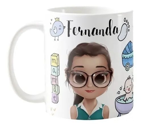 Caneca Presente Criativo Mamãe Mãe de Menino -dias das Mães - Família (Mãe)