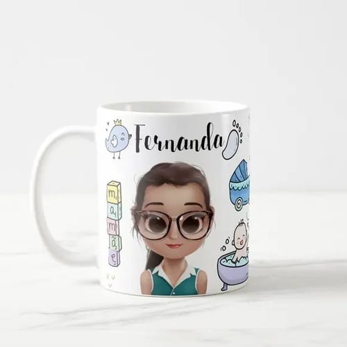 Caneca Presente Criativo Mamãe Mãe de Menino -dias das Mães