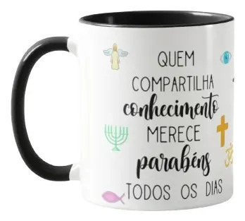 Caneca de Presente Dia Professores Ensino Religioso Teologia - Dia dos Professores (Professor(a))