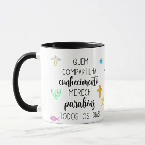 Caneca de Presente Dia Professores Ensino Religioso Teologia