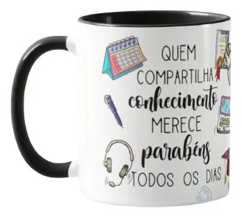 Caneca Presente Dia dos Professores Escola para a Secretaria - Dia dos Professores (Professor(a))