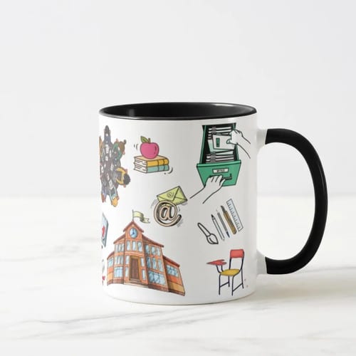 Caneca Presente Dia dos Professores Escola para a Secretaria