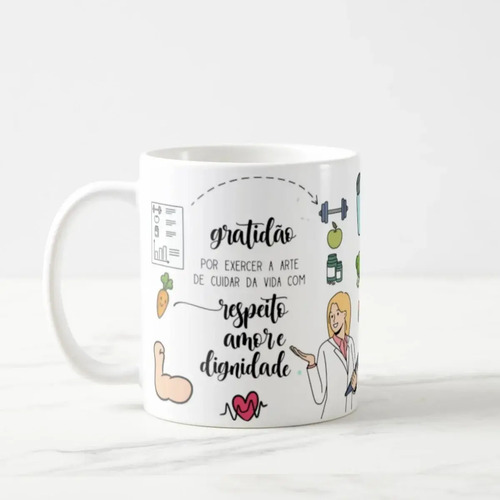 Caneca Personalizada Medicina Presente Especial Nutróloga
