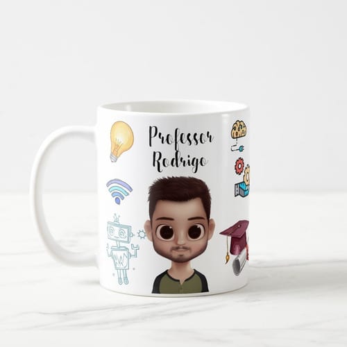Caneca Personalizada Professor de Robótica com Avatar