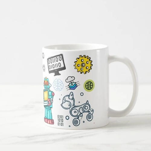 Caneca Personalizada Professor de Robótica com Avatar