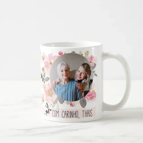 Caneca Personalizada com foto Mãe Te Amo - Dias das Mães