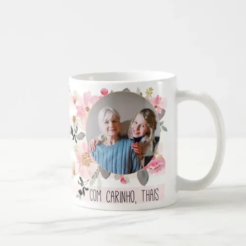 Caneca Personalizada com foto Mãe Te Amo - Dias das Mães