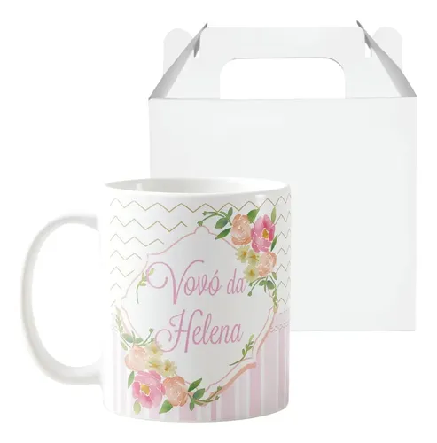 Caneca Personalizada com Foto e Nomes Presente para Avó Vovó - Família (Avó)